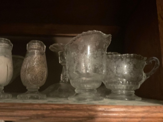 Claire designed glassware and salt pepper shaker