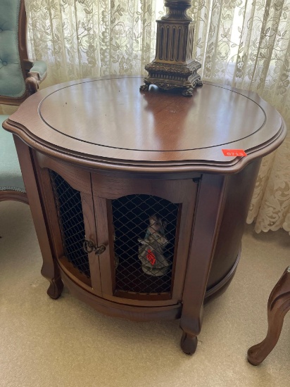 Round wooden end tables