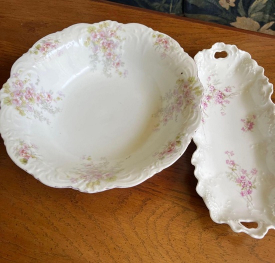 Vintage plate and vintage dish