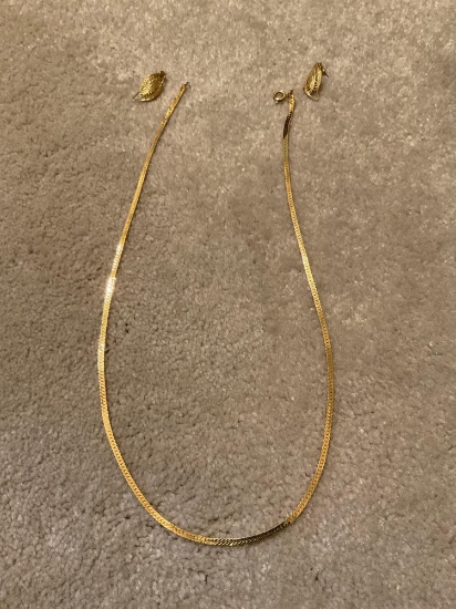 Necklace and earrings