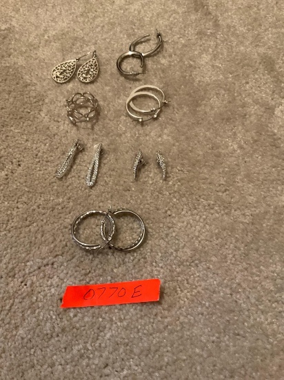 Seven pairs of earrings