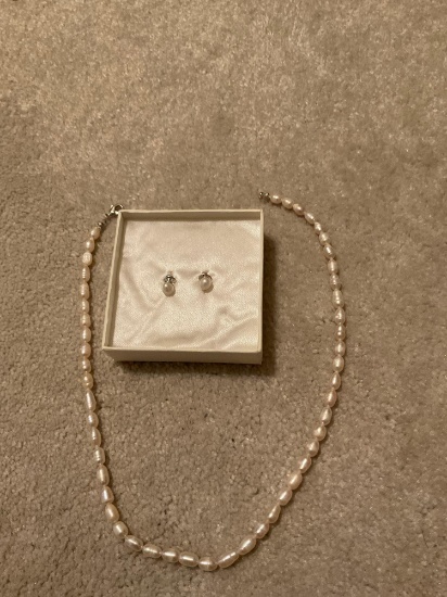 Earrings and necklace