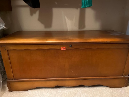 Lane cedar chest, doll, aprons, blankets more