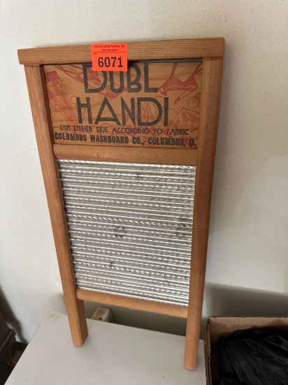 Miniature version of a antique scrub board