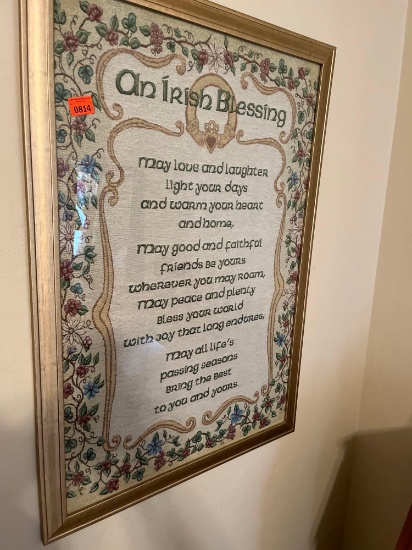 An Irish blessing wall decor, 38 inches tall 27 inches wide