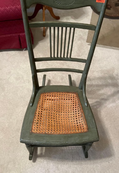 Cane, bottom, rocking chair one side of the cane is tore...seems to be in good shape otherwise