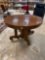Vintage Oak Wood Roll Around Dining Table