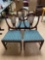 Set of 3 Vintage Wood Dining Chairs