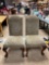 Set of 2 Ornate Cushioned Dining Chairs