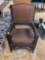 Vintage Cushioned Seated Wicker Patio Rocking Chair
