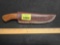 Hand Made Hunting Knife with Custom Made Leather Sheath.