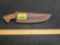 Hand Made Hunting Knife with Custom Made Leather Sheath.