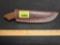 Hand Made Hunting Knife with Custom Made Leather Sheath.