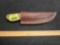 Hand Made Hunting Knife with Custom Made Leather Sheath.