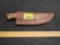 Hand Made Hunting Knife with Custom Made Leather Sheath.