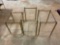 Set of 3 Decorative Brass Bamboo Style Tables without Glass Tops