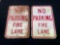 2 Metal No Parking Fire Lane Signs