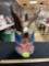 Decorative Bald Eagle with American Flags Statue