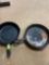 Set of 2 Vintage Cast Iron Frying Pans
