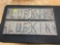 Set of 2 Large Cast Iron Lufkin Signs
