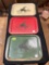Set of 3 Vintage Metal Cowboy Serving Trays