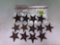 Bag of 13 Cast Iron 5 Point Stars