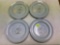 Set of 4 Vintage Spode England Queens Bird Fine Stone Dinner Plates