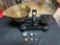Antique 5Kg Cast Iron Scale with Brass Hopper and Counter Weights