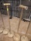 Set of 2 Metal Crowd Control Stands. 10 Inch Bottom Base, 45 Inches Tall.