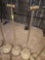 Set of 2 Metal Crowd Control Stands. 10 Inch Bottom Base, 45 Inches Tall.