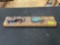 2 Vintage Magnetic Rail Race Cars with Rail Piece