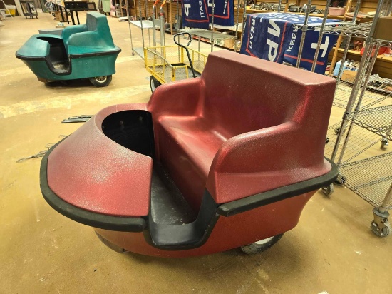 Vintage Red 2 Person Amusement Park Track Car
