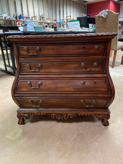 Vintage 4 Drawer Wooden Night Stand
