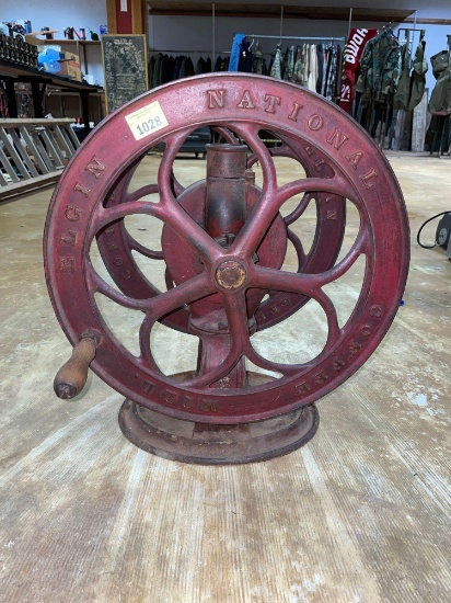 Vintage Cast Iron Woodruff and Edwards Elgin National Coffee Grinder Mill