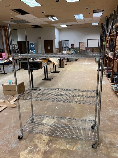Heavy Duty Restaurant Style Metal Shelf with Castors