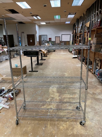 Heavy Duty Restaurant Style Metal Shelf with Castors