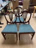 Set of 3 Vintage Wood Dining Chairs