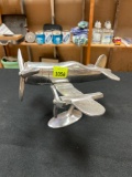 Vintage Chrome Airplane Table Top Decoration