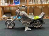 Vintage Chrome Motorcycle Table Top Decoration