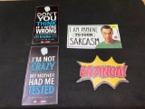 Set of 4 Metal Big Bang Theory Sheldon Cooper Signs