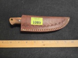 Hand Made Hunting Knife with Custom Made Leather Sheath.