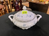 Vintage Johann Haviland Blue Garland Bavaria Germany Vegetable Casserole Dish with Lid