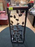 Ornate Metal and Wood Sofa Side Table