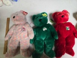 3- Large, TY Beanie Buddies, Beanie Bears. All one Money.