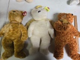 3 Large, TY Beanie Buddies, Beanie Bears. All one Money.