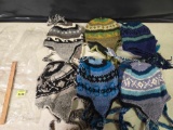 1 - 12 Count Bag of Assorted Style, New, 100 Percent Wool, Cold Weather Hats. Made in Nepal.