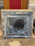 2 Panels of Antique Metal Art Ceiling Tins Made Into Wall Decorations