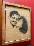 Vintage Sketch Art Actor and Actress Portrait