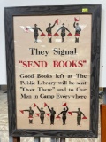 The H.C. Miner Lithograph Company Antique World War 1 They Signal Send Books War Support Poster