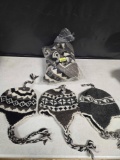1- 12 Count Bag of New, Assorted Styles, 100 percent Wool, Cold Weather Hats, Made in Nepal.
